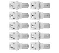 ERYUE Fiable 10 Uds. Adaptador 2P de Placa de Conector BNC Montaje PCB Blanco 90 Grados para Comunicación Sistemas CCTV