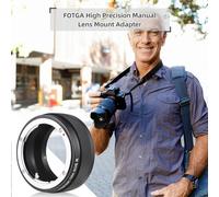 ERYUE FOTGA Anillo Adaptador de Montura de Lente Manual Alta Precisión para Cámaras sin Espejo con Montura RF, Integración Ventiladores Lentes OM, Construcción Aleación Aluminio