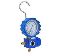 ERYUE Herramientas de Refrigeración Medidor de Colector Aire Acondicionado Baja Presión Anticolisión con Mirilla G1/4 para Sistemas R22/R410A/R134A/R407C