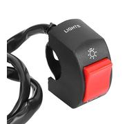 ERYUE Interruptor de Control del Manillar Reemplazo del Interruptor de Encendido/apagado Faro LED Fácil Usar para Motocicletas, Motos con Manillar 7/8 Pulgadas (botón rojo)
