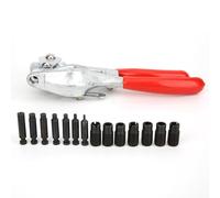 ERYUE Juego de Alicates Perforadores de Acero Inoxidable Duraderos con 16 Kits Herramientas, Perfectos para Perforar Metales, Perforar Placas Hierro Delgadas, Adecuados para Construcción y Decoración