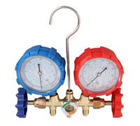 ERYUE Juego de Manómetros de Colector Construcción Latón Primera Calidad Manómetros Fáciles Leer para Entusiastas y Profesionales del Aire Acondicionado Automotriz, Juego CA 3 Vías para R134a R32