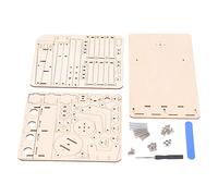 ERYUE Juguete de Construcción de Brazo Robot Madera con Mecanismo Hidráulico, Kit Educativo Bricolaje para Enseñar Robótica, Aprendizaje Rompecabezas Hecho a Mano con 8