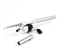 ERYUE Kit Combinado de Caña de Pescar y Carrete Pesca Telescópico Bolsillo con Forma Mini Bolígrafo, Portátil, Ligero, Extensible, Ideal para Disfrutar del Tiempo Pesca con Niños y Familiares en (#2)