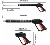 ERYUE Kit de Boquilla de Varita Rociador Lavadora Eléctrica Universal 4000PSI M22 para Boquilla Turbo, Limpiador Superficies, Escoba Agua, Adecuado para Lavadoras a Presión Eléctricas y Casi Gasolina