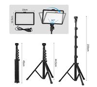 ERYUE Kit de Luces de Video LED USB Luz Relleno Bicolor Brillante para Videoconferencias Transmisión en Vivo Fotografía con Soportes Filtros para Juegos Artistas Maquillaje en Línea