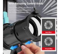 ERYUE Kit de Snoot Cónico con Montura de Punto óptico con Inserto Efecto Luz Geométrico, Fotografía Luz Estroboscópica Continua LED Estudio (LP-SM-36)