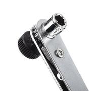 ERYUE Llave de Trinquete con Casquillo Hexagonal Duradera de 1/4" para Tornillos, Herramienta Práctica para Constructores ABS/hierro, 5 X 1,26"