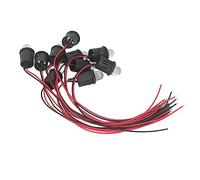 ERYUE Luz de Diodo LED Indicador Piloto de Alto Brillo para Construcción Barcos Coche 10mm 12V 10 Uds (Rojo)