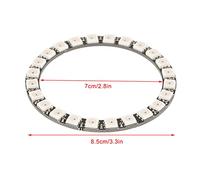ERYUE Luz de la Lámpara LED LED de 24 bits WS2812 5050 RGB con Controladores Integrados, Redondos y Redondos, ¡Van! 24 LED Inteligente Ultra Bright Se Organizan en un Círculo con 3.3