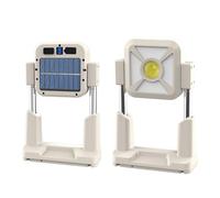 ERYUE Luz de Trabajo Solar, Reflector Recargable por USB Portátil, Altura Ajustable para Acampar, Tienda de Campaña Al Aire Libre (B)