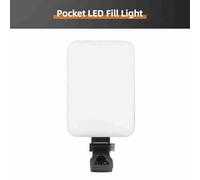 ERYUE Luz de Vídeo LED de Temperatura Bicolor Ajustable con Clamp/Holder y Adaptador Zapata Fría para Transmisión en Vivo y Selfies - Iluminación Suave, Batería 2200 MAh, Tablero Difusor Blanco