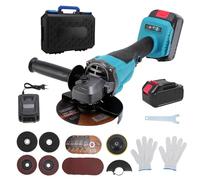 ERYUE Máquina Cortadora de Amoladora Angular Inalámbrica de Velocidad Variable, Herramienta Eléctrica Utilidad para Hormigón Piedra Metálica (Enchufe europeo 250V)