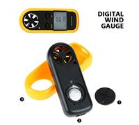 ERYUE Medidor de Velocidad del Viento con Luz Trasera LED, Anemómetro Digital Portátil con Correa, Excelente Herramienta para Windsurf, Vela, Pesca, Vuelo de Cometas y Montañismo,