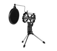 Eryue Mic Stand Desktop Phstand + Shock Mount Mic Mic Mic Kit de Filtro para Grabar Estudio en Línea de Transmisión de Chat de Chat