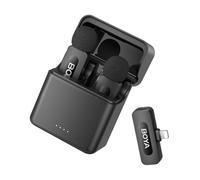 ERYUE Micrófono Inalámbrico con Clamp/Holder Cancelación de Ruido Inteligente para 14/13/12/11 Grabación Ligera de Larga Distancia Alcance Transmisión 100 M