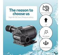 ERYUE Mini Bomba de Inmersión de bajo Ruido 24V CC, Motor sin Escobillas Elevación 12m, Bomba Agua Refuerzo 700L/H para Calentador Agua Acuario, Refuerzo 12v (4824A 24V)