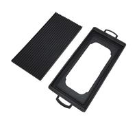 ERYUE Mini Parrilla de Barbacoa de Aleación Aluminio, Calentamiento Rápido y Uniforme, Estufa Tipo Parrilla Carbón Multifuncional para el Hogar (38x18cm/15,0x7,1 pulgadas)