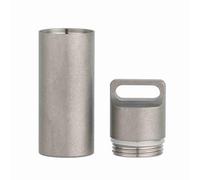 ERYUE Mini Pastillero de Titanio Impermeable, Ligero y Portátil, Pastillero de Bolsillo para Viajes, Camping, Senderismo, Pequeño para Actividades Al Aire (L)