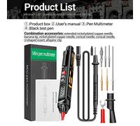 ERYUE Mini Probador Funcional del Voltímetro de la Pluma con Detección de Secuencia Fase Transmisión Voz para el ABS la Fábrica del Laboratorio Oficina en Casa (Con accesorios combinados)