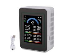 ERYUE Monitor de Calidad del Aire 10 en 1 Probador de Monitor CO2 en Tiempo Real para el Hogar Contaminación del Aire con Alerta Aplicación Pantalla LCD a Color para Oficina (MT13W Versión WiFi