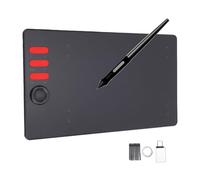 ERYUE Monitor de Dibujo Gráfico Profesional, Tableta de Dibujo 7,68x4,80 Pulgadas con 6 Teclas Acceso Directo para Diseñar Profesores para Win/Mac/ (Q5)