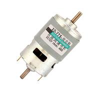 ERYUE Motor de CC de Doble Eje 50 W, Motor 775, con Rodamiento Bolas Larga Duración y bajo Calor para Electrónica Automotriz Aviones con Tornillo (12V4500RPM Sin soporte)