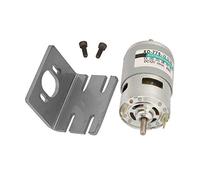 ERYUE Motor de CC de Doble Eje 50 W, Motor 775, con Rodamiento Bolas Larga Duración y bajo Calor para Electrónica Automotriz Aviones con Tornillo (12V4500RPM soporte)