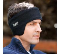 ERYUE Orejeras de esquí de Invierno Orejeras Cálidas Dos Capas a Prueba Viento para Montar en la Cabeza para Deportes Al Aire y Ciclismo en Días Fríos - Negro, Cómodo Calentador Oídos (DEZ37)