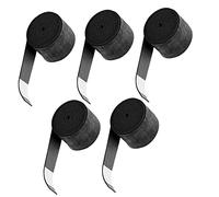 ERYUE Overgrip de Transpirable Mate para Raqueta, Cinta No Adhesiva de 5 Piezas para Raquetas Tenis Mesa Bádminton, Accesorios Raqueta Tenis (Negro)