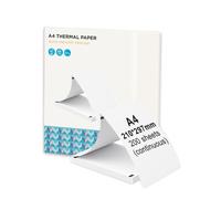 ERYUE Papel Térmico Brillante Tamaño Carta de EE. UU. Diseño sin Tinta de 200 Hojas para Impresora Térmica para Uso Doméstico y oficina: 216 X 279 Mm (8,5 X 11 pulgadas) (Tamaño A4)