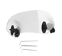 ERYUE Parabrisas para Motocicleta, Deflector de Viento Transparente | Construcción ABS de calidad, Minimiza el ruido del viento, Se adapta a tipos de motocicletas estándar