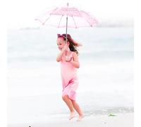 ERYUE Paraguas de Encaje para Boda, Dosel de Encaje Elegante y Exquisito, Accesorio Fotografía para Representaciones Teatrales, Multicolores Uso Diario (Rosa)