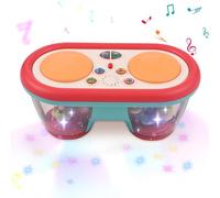 Eryue Percusion Instrument Music Electric Drum Color CE Night Light Drum Drum Drumor Regalos de Cumpleaños Instrumentos Musicales con Luces Giratorias y Sonidos Clapdrum (#GR)