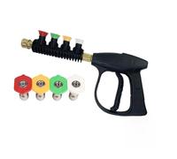 ERYUE Pistola de Lavado de Alta Presión con Prácticos Soportes Boquilla para Herramientas Limpieza Automóviles, Pistola Lavado Mano para Automóviles, Boquillas 4 Colores y Hebilla Seguridad