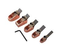 Eryue Planter Conjunto de 5 Piezas de Madera de Madera Plana Violín Player de Pulgar Sole Metal Metal Bluthier Herramienta para Violín Viola Celo (Oro rosa)