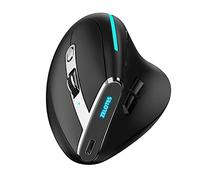 ERYUE Ratón F-36 inalámbrico vertical 2,4 G BT ratón a color luz 8 teclas de programación cinco DPI ratón para juegos batería de litio 730 mAh integrada negro