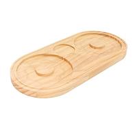 ERYUE Rimmer de Sal Impermeable de Madera Pino, Herramienta Cóctel con Soporte Doble para Decoración Cocina y Bar Vidrio Margarita (A)
