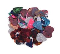 Eryue Seleccione 50 Piezas/paquete Coloridos Selecciones de Guitarra Celuloide para la GUI Acústica Eléctrica de bajo (#00)