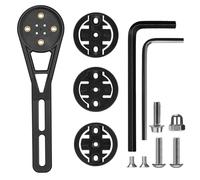 ERYUE Soporte de Luz para Bicicleta Extensible para Manillar Seguro Wahoo Bryton, Computadora Bicicleta, Cámara Deportiva, Conducción Nocturna Ciclistas Convencionales, Nailon, PC, Negro (#1)