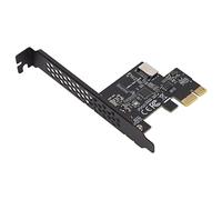 ERYUE Tarjeta Elevadora USB3.2, PCI E, Velocidad de bits Rápida, Doble Protección para de Placa Base PC, Compatible con 5 Gbps, Metal/plástico (Negro)