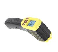 ERYUE Termómetro Industrial con Pistola Medidora de Temperatura LCD para Objetos Calientes con Retención de Datos e Indicador Láser Objetivo, para Cocina e Ingeniería, Plástico ABS/rojo (Amarillo)