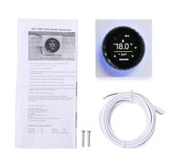 ERYUE Termostato WiFi Inteligente, Controlador de Temperatura Digital Programable de 16 A con Pantalla 1.6, Visualización Temperatura/Humedad Día/Semana/habitación, Bloqueo para (Negro+Blanco)