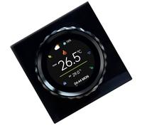 ERYUE Termostato WiFi Inteligente, Controlador de Temperatura Digital Programable de 16 A con Pantalla 1.6, Visualización Temperatura/Humedad Día/Semana/habitación, Bloqueo para (Negra)