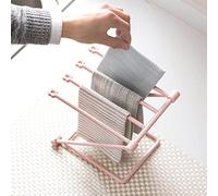 ERYUE Toallero Colgante con Ventilación para Encimera, Soporte Plegable para Almacenamiento de Toallitas, Estructura Sólida Uso Familiar (rosado claro)