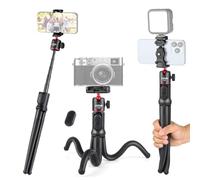 ERYUE Trípode Extensible para Palo Selfie, Soporte Versátil para Vloggers de Transmisión en Vivo con Obturador Remoto Teléfono Inteligente, Cámara sin Espejo, Cámara Deportiva, Trípode de Pulpo