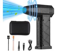 ERYUE Ventilador Turbo sin Cepillo Potente del Plumero Eléctrico para la Limpieza Casera del Coche con la Batería 2 * 1300mAh (con estuche de almacenamiento)