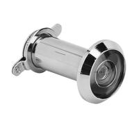 ERYUE Visor de Puerta de Seguridad Fácil Instalación Visualización 220 Grados para Seguridad en el Hogar Marco Metal 2 Piezas Adecuado para Puertas Metálicas Fibra Vidrio Madera (Simple 16 plateado,