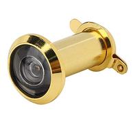 ERYUE Visor de Puerta de Seguridad Fácil Instalación Visualización 220 Grados para Seguridad en el Hogar Marco Metal 2 Piezas Adecuado para Puertas Metálicas Fibra Vidrio Madera (Oro 16 simple,