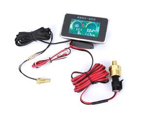 ERYUE Voltímetro con Pantalla Digital LCD para Automóvil DC 9V-36V 4 en 1, Medidor de Presión de Aceite, Temperatura del Agua, Operación Voltaje Ultra Amplio para Parámetros